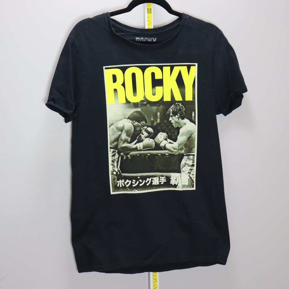 Rocky Vintage Style Boxing Movie‎ Graphic T-Shirt Black Size M